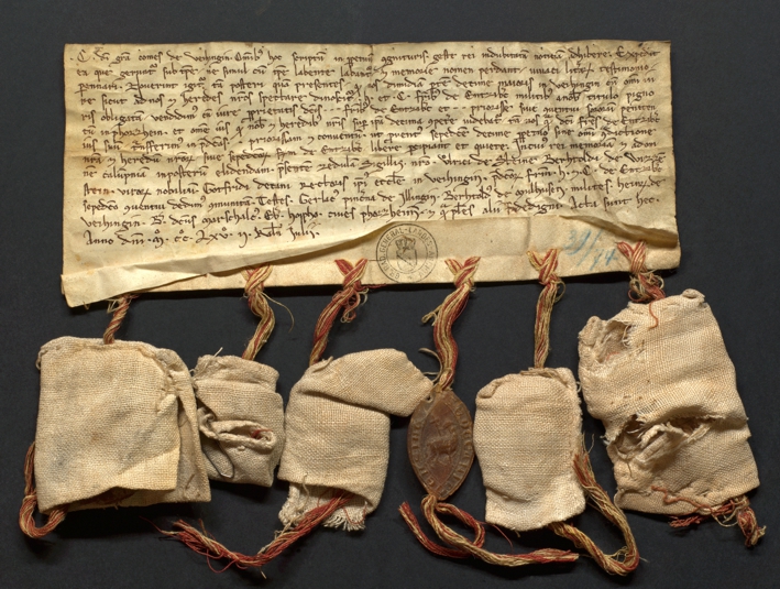 Urkunde vom 30. Juni 1265, Rückseite