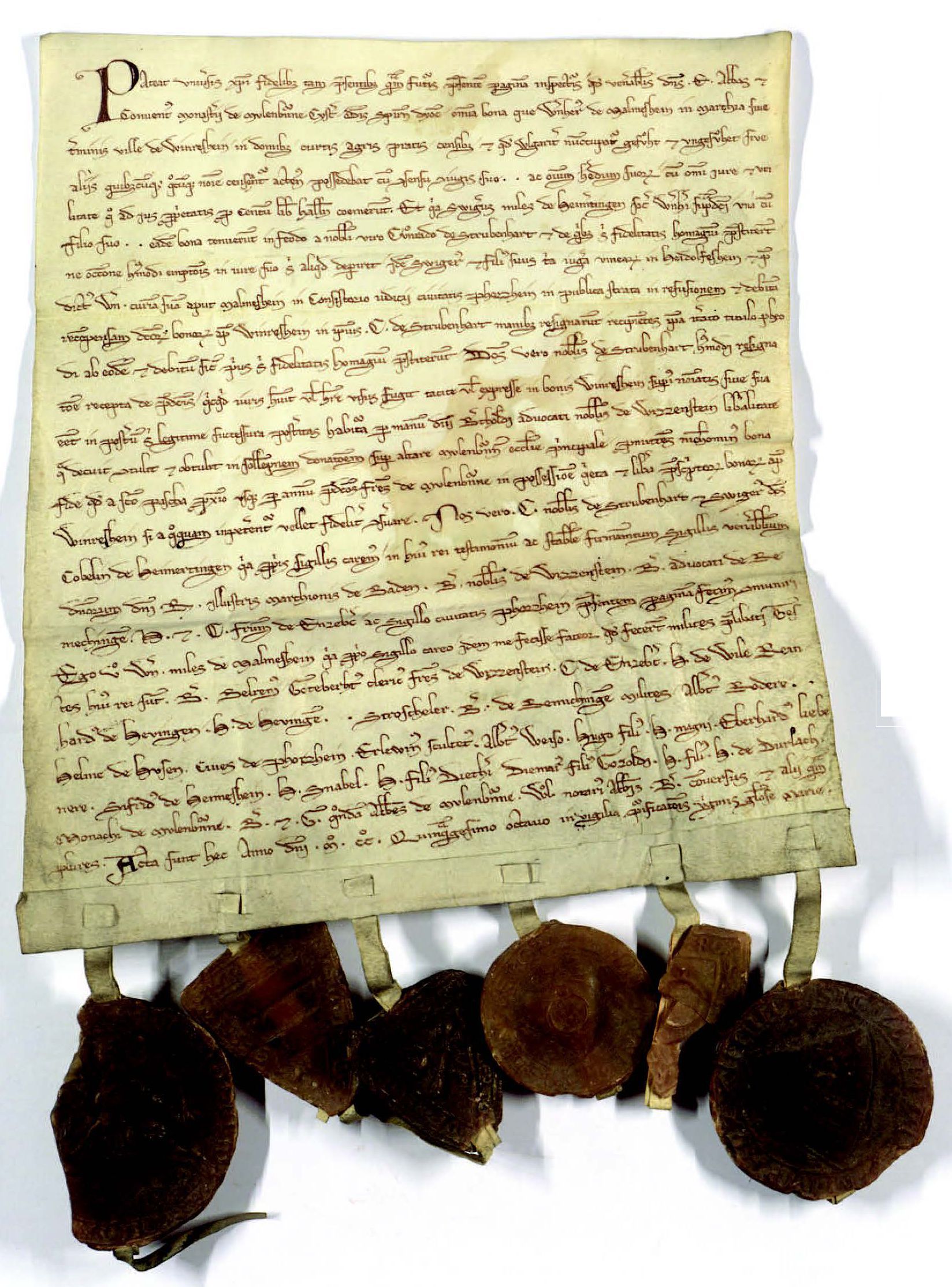 Urkunde vom 1. Februar 1258