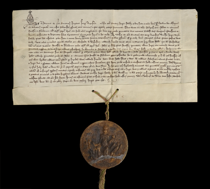 Urkunde vom 6. Juli 1277, Rückseite