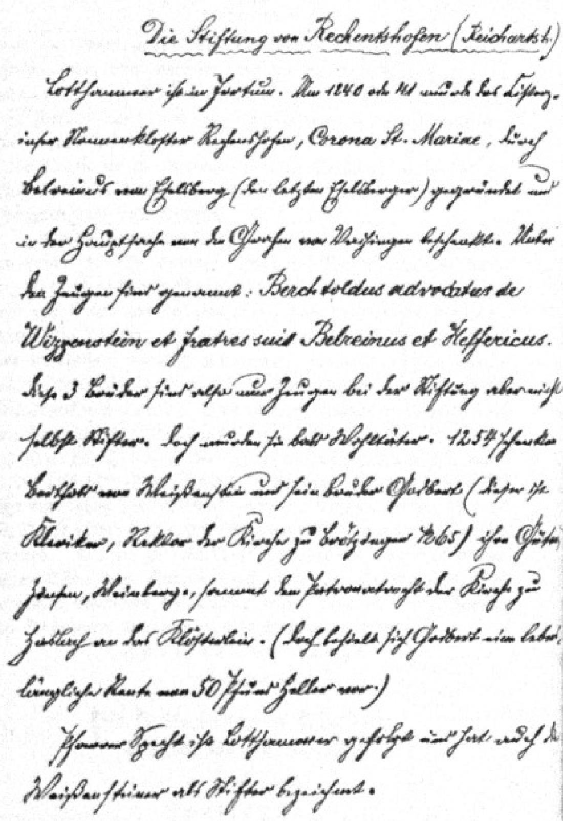 handschriftliche Ergänzung in Pforzheims Vorzeit